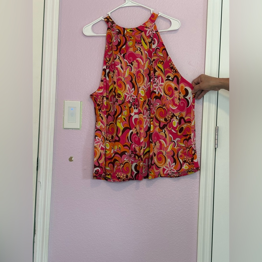 Vibrant Floral Halter Blouse